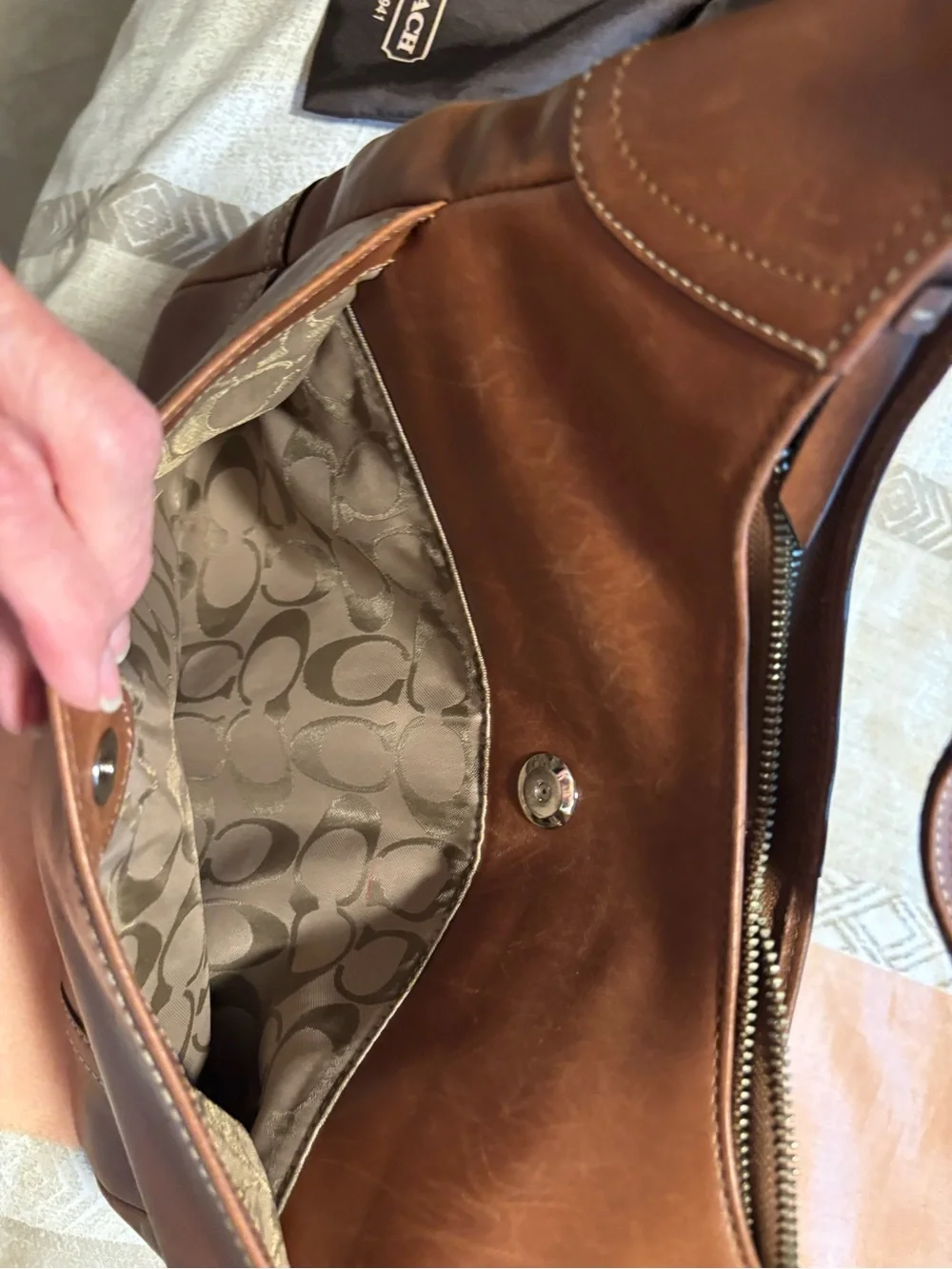 Coach Classic Brown Leather Bag